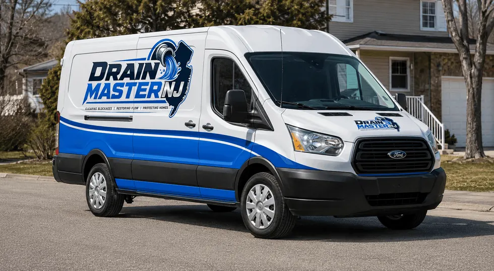 Drain Master NJ service van covering all 21 New Jersey counties with 24/7 drain and sewer cleaning